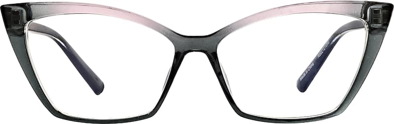 Gray/Pink Cat-Eye Reading Glasses