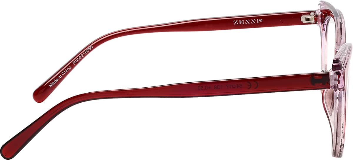 Side view of Cat-Eye Reading Glasses R002218050 in Red