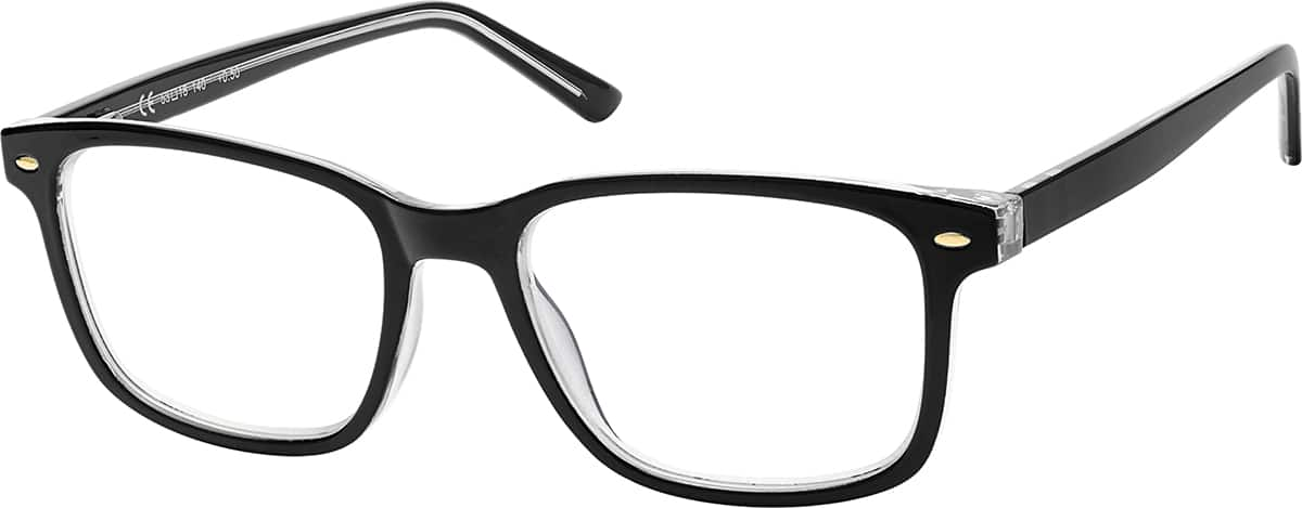 Angle view of Rectangle Readers R002621125 in Black