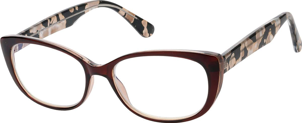 Angle view of Cat-Eye Readers R002815050 in Brown