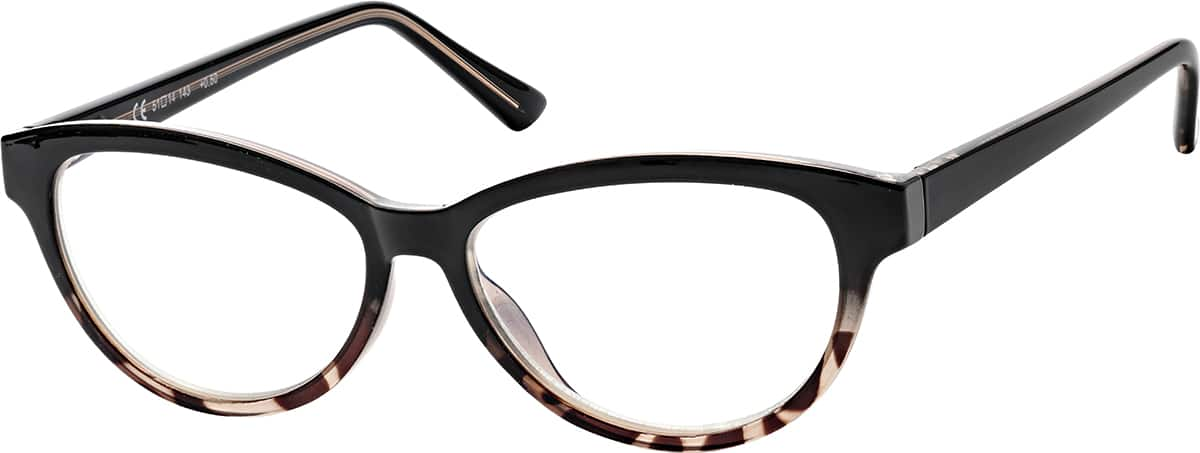 Angle view of Cat-Eye Reading Glasses R003121050 in Black