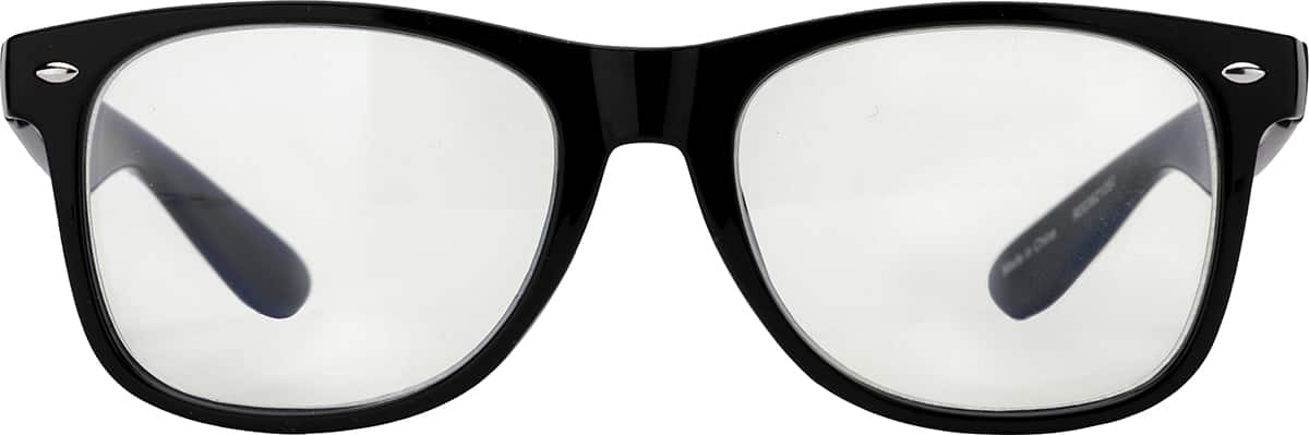 Front view of Square Reading Glasses R003621050 in Black