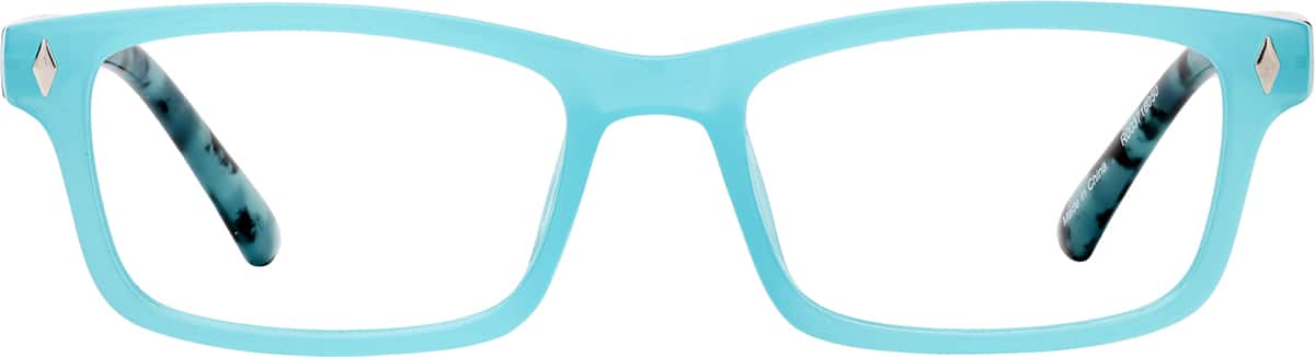 Blue Rectangle Readers #R003716050 | Zenni Optical