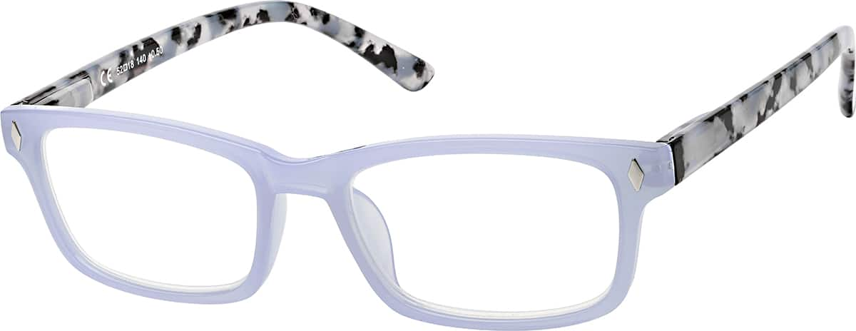 Angle view of Rectangle Readers R003717050 in Purple