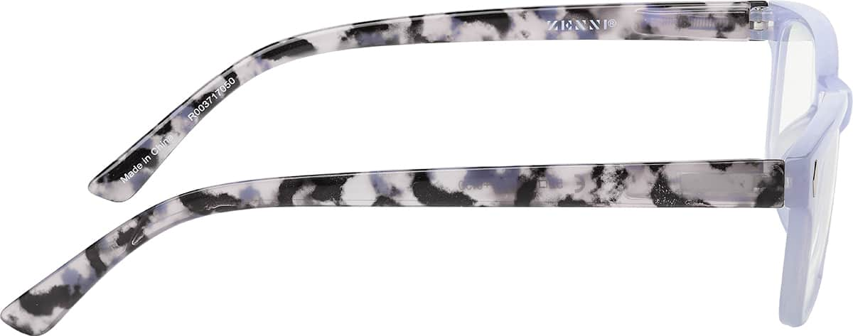 Side view of Rectangle Readers R003717050 in Purple