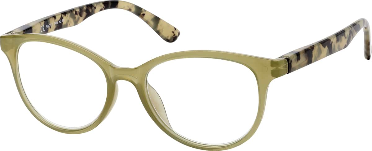 Angle view of Cat-Eye Readers R003824050 in Green