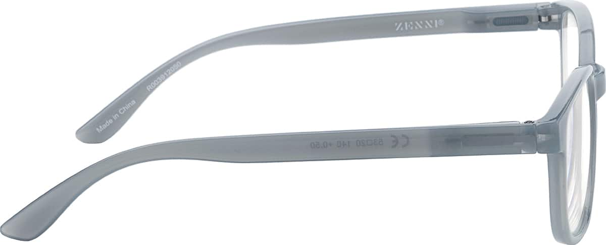 Side view of Rectangle Readers R003912050 in Gray