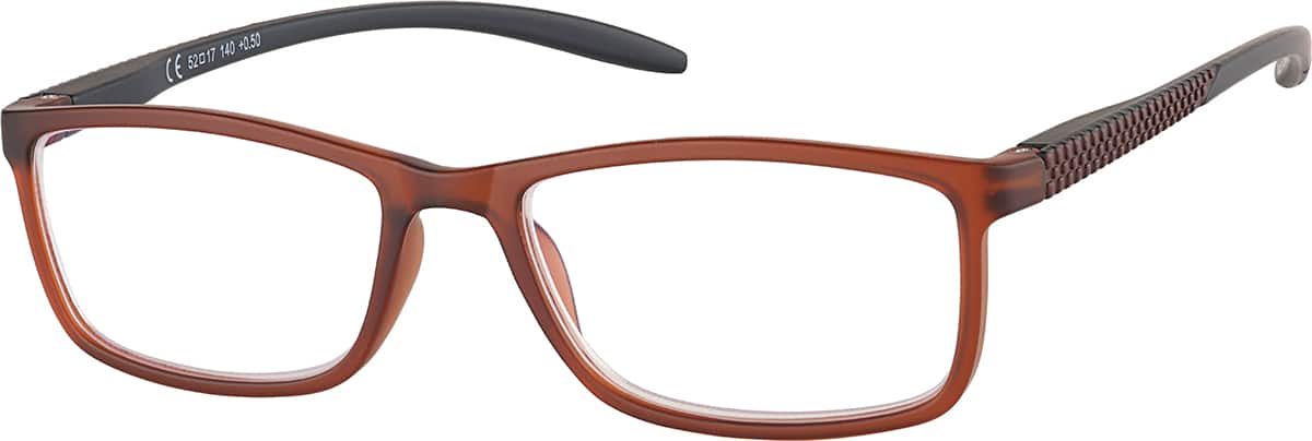Angle view of Rectangle Reader R004315175 in Sienna Brown
