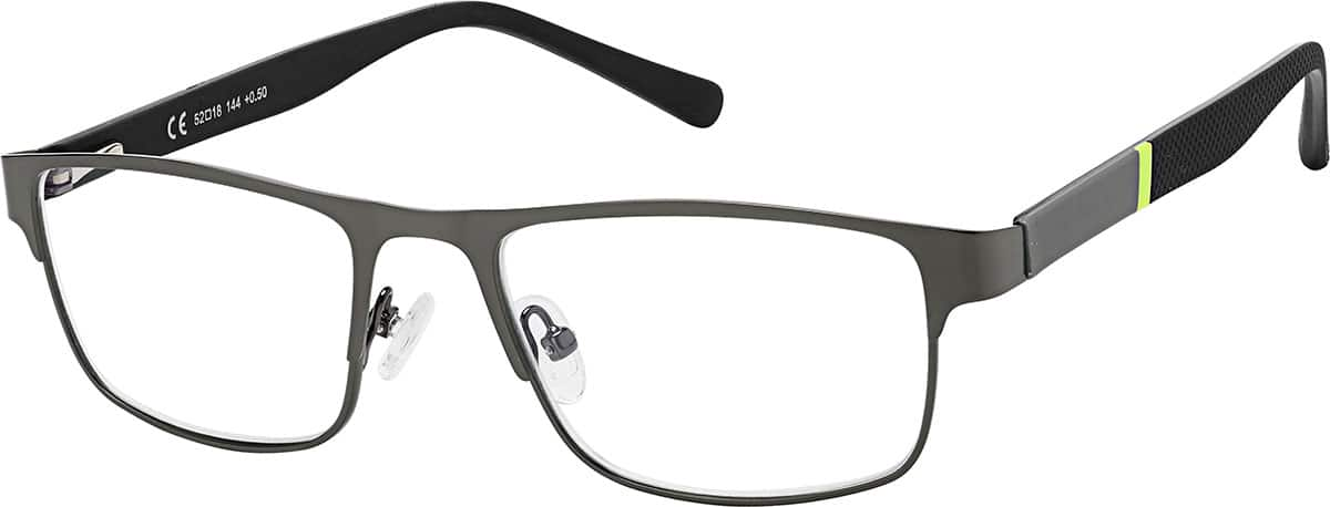 Angle view of Browline Reader R006112050 in Gray