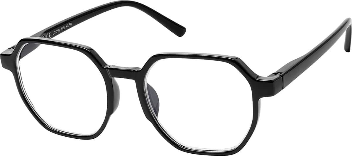 Angle view of Geometric Reader R007521275 in Black