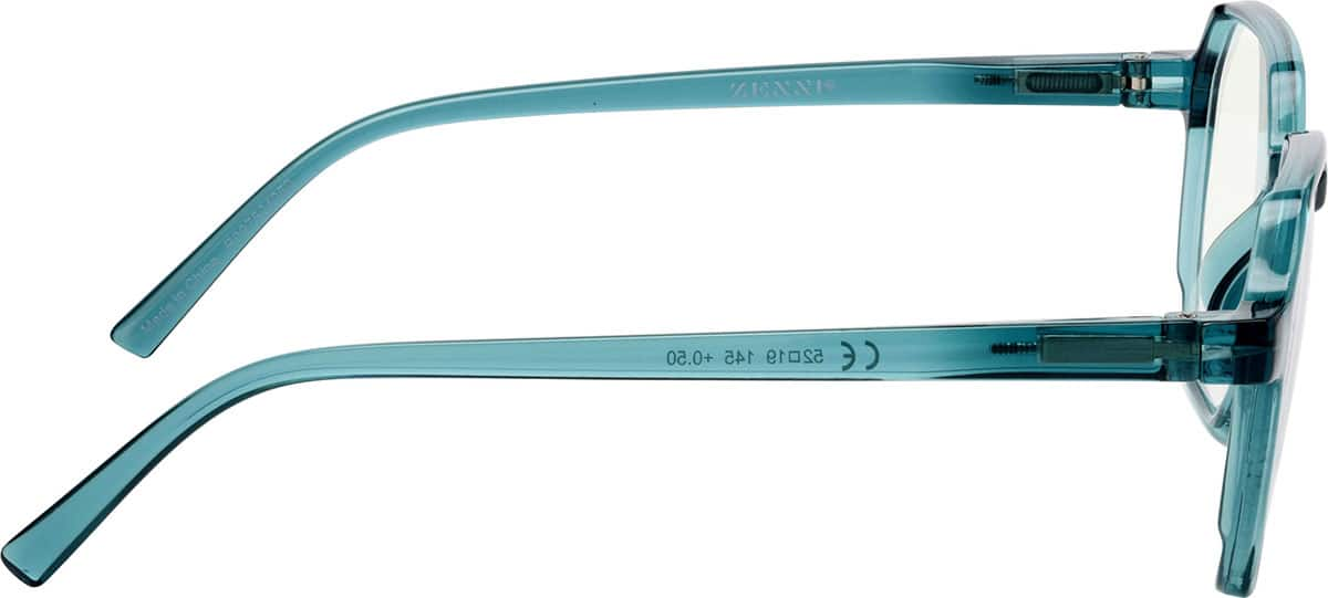 Side view of Geometric Reader R007524050 in Teal