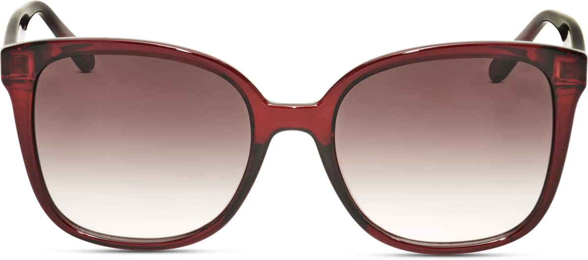 Front view of Ferragamo SF1072S SF1072S18 in Crystal Burgundy