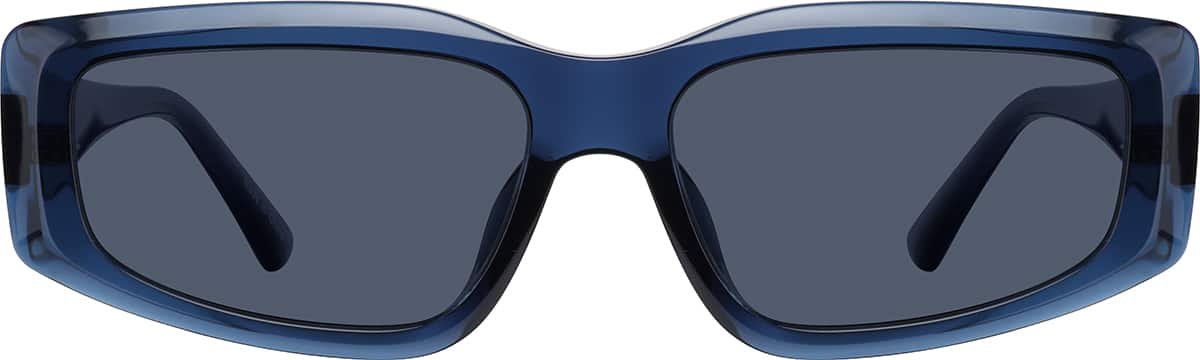 Front view of Rectangle Sunglasses T00141616 in Blue