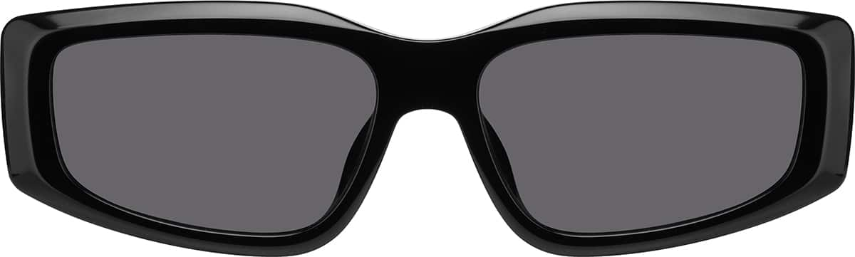 Front view of Rectangle Sunglasses T00142112 in Black