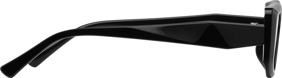 Side view of Rectangle Sunglasses T00142112 in Black