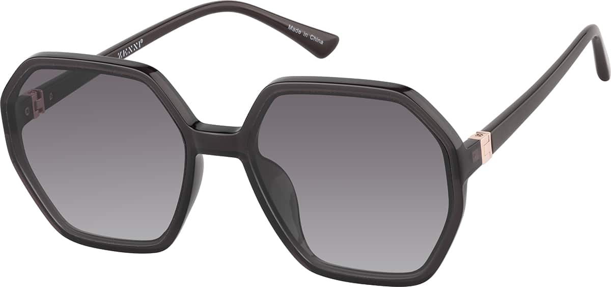 Angle view of Geometric Sunglasses T00161212 in Gray