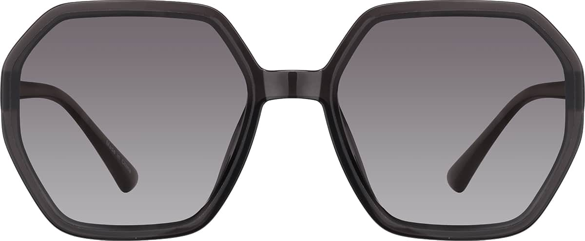 Front view of Geometric Sunglasses T00161212 in Gray