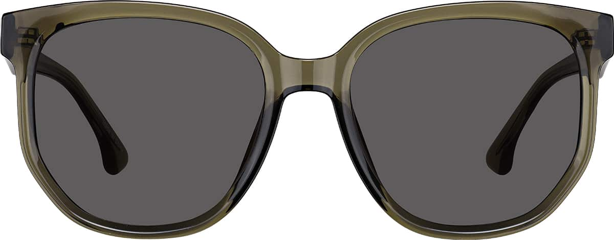 Front view of Square Sunglasses T00171512 in Brown