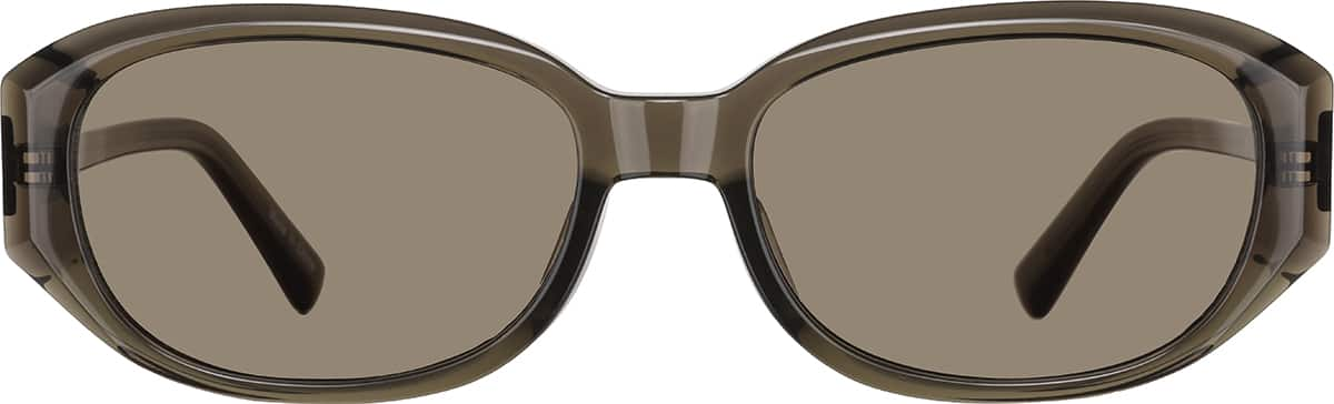 Front view of Rectangle Sunglasses T00181515 in Brown