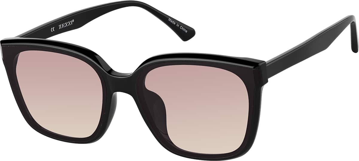 Angle view of Square Sunglasses T00202119 in Black