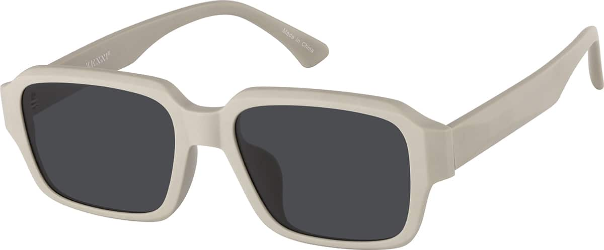 Angle view of Rectangle Sunglasses T00212412 in Cream