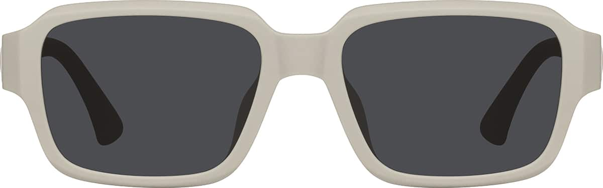 Front view of Rectangle Sunglasses T00212412 in Cream