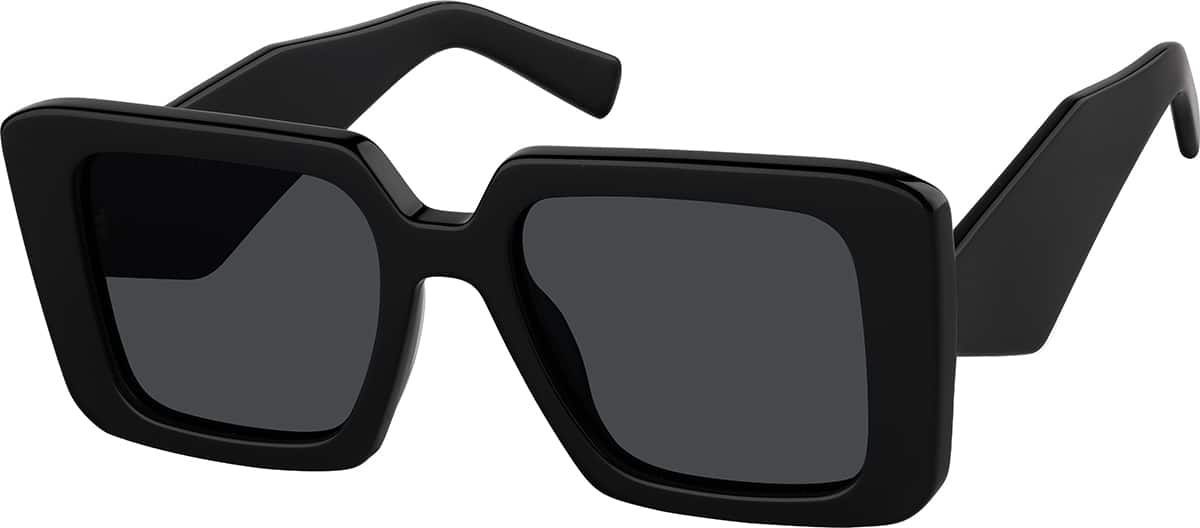 Angle view of Square Sunglasses T00222112 in Black