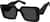 Angle view of Square Sunglasses T00222112 in Black thumbnail