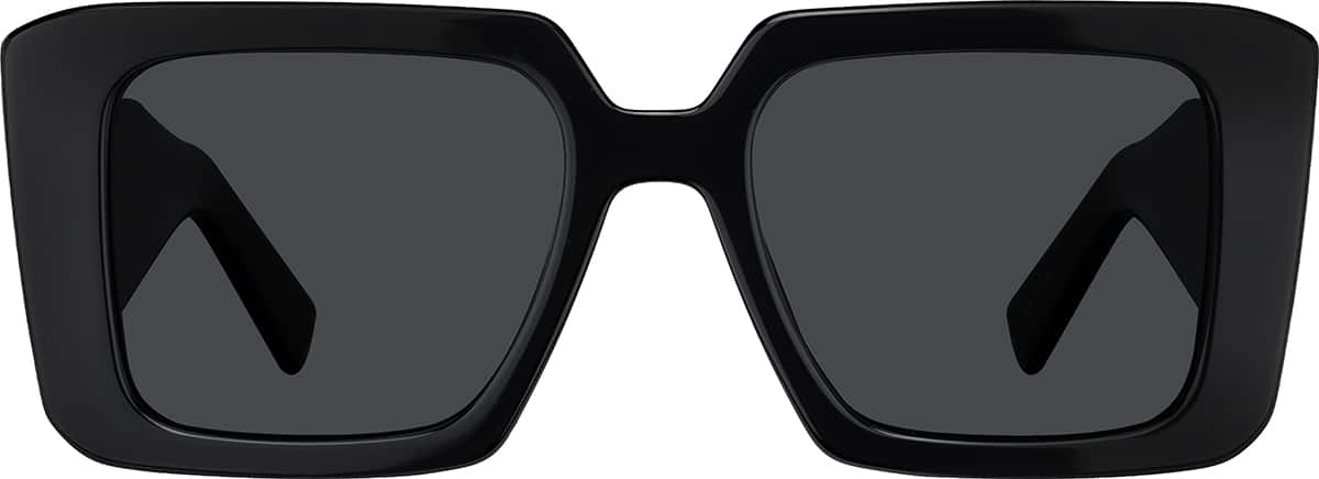 Front view of Square Sunglasses T00222112 in Black