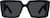 Front view of Square Sunglasses T00222112 in Black thumbnail