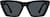 Front view of Cat-eye Sunglasses T00232112 in Black thumbnail