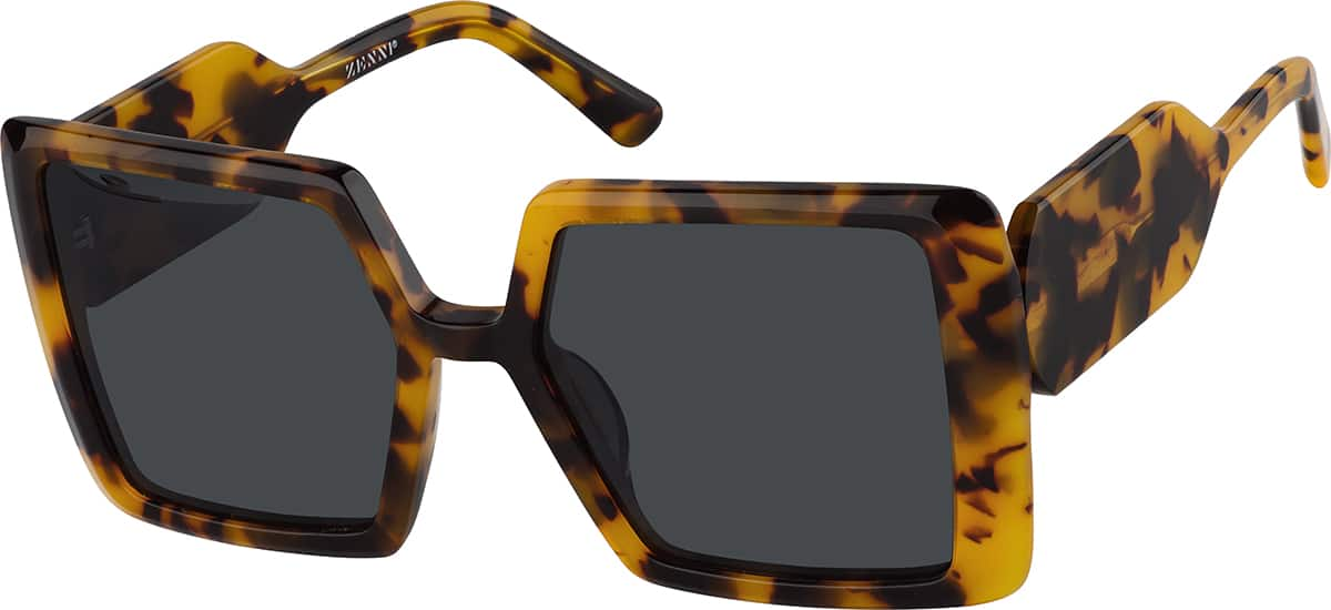 Angle view of Square Sunglasses T00242512 in Tortoiseshell