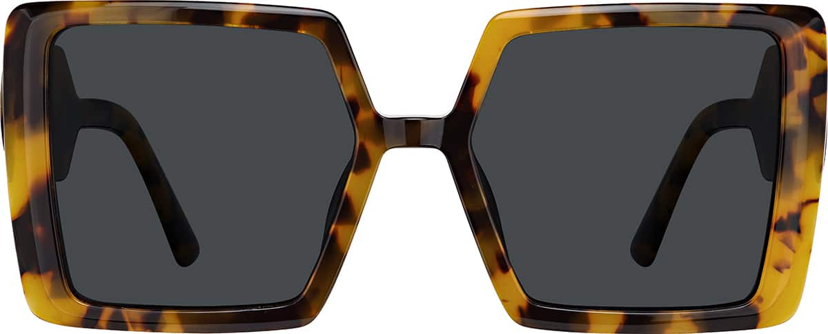 Front view of Square Sunglasses T00242512 in Tortoiseshell