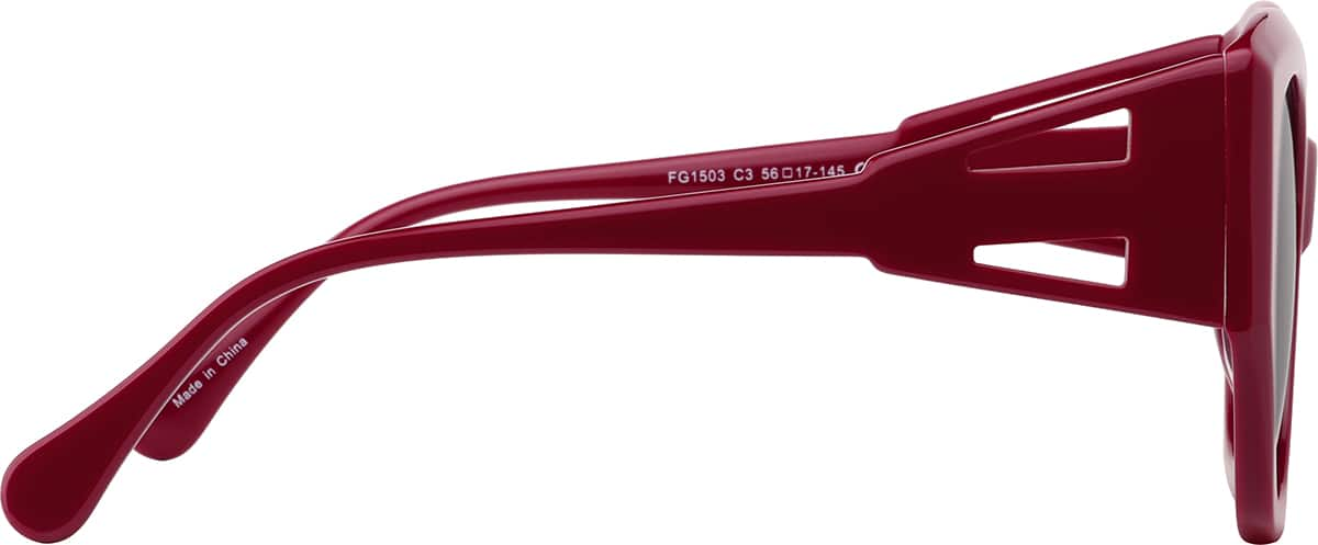 Side view of Cat-eye Sunglasses T00251812 in Red