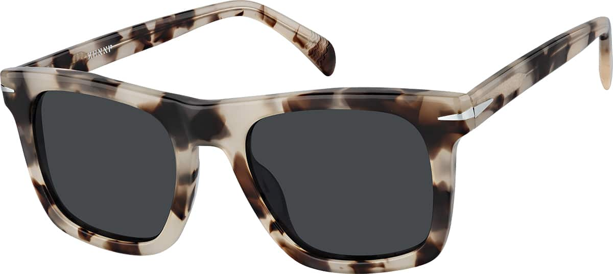 Angle view of Square Sunglasses T00263512 in Ivory Tortoiseshell