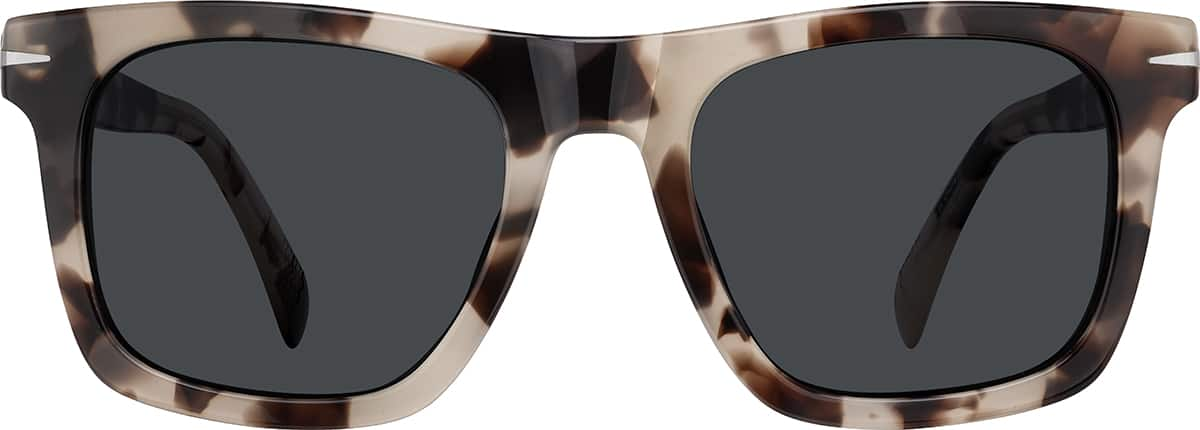 Front view of Square Sunglasses T00263512 in Ivory Tortoiseshell