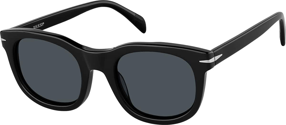 Angle view of Square Sunglasses T00292112 in Black