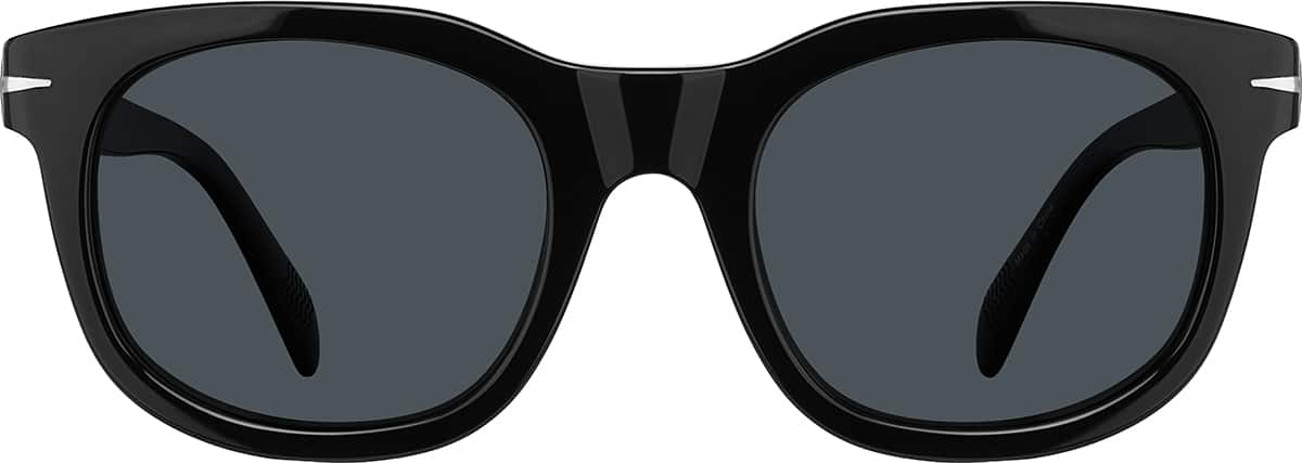 Front view of Square Sunglasses T00292112 in Black