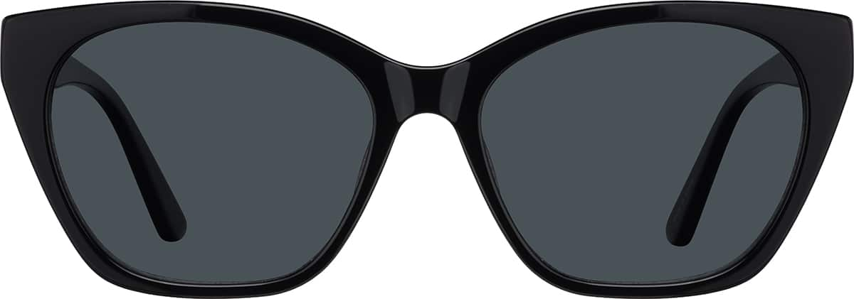 Front view of Cat-eye Sunglasses T00302112 in Black