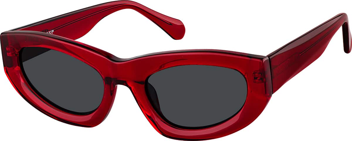 Angle view of Cat-eye Sunglasses T00311812 in Red