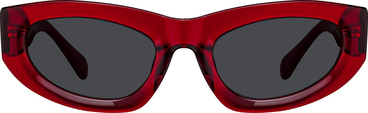 Front view of Cat-eye Sunglasses T00311812 in Red