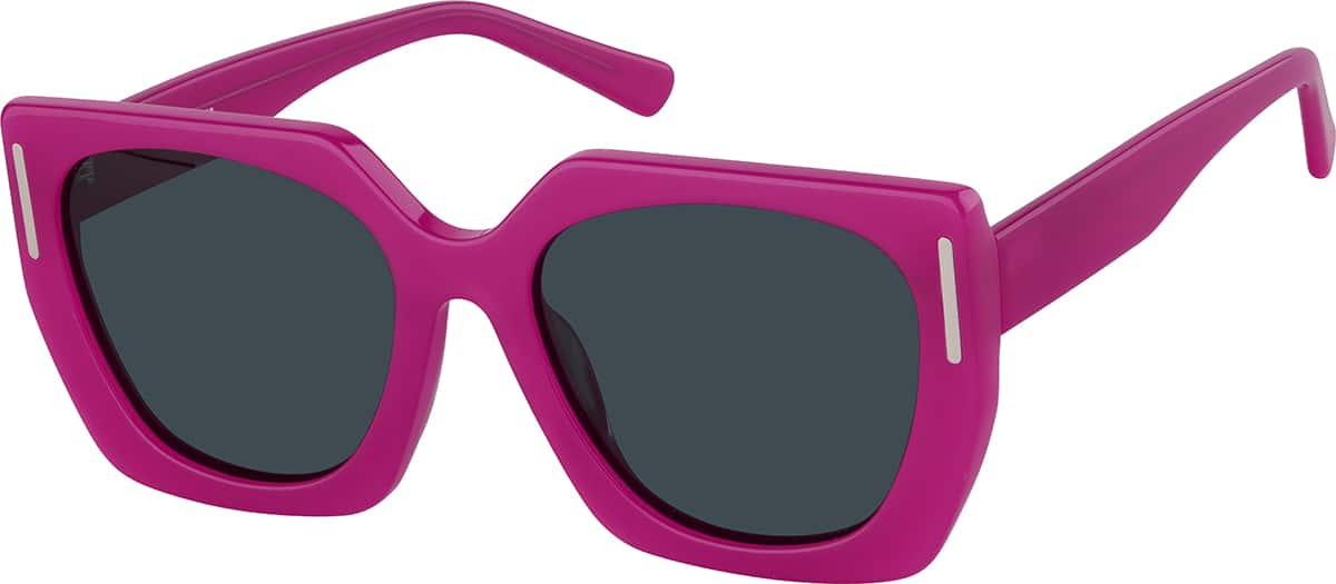 Angle view of Square Sunglasses T00321712 in Purple