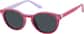 Angle view of Kids' Round Sunglasses T00331912 in Pink thumbnail
