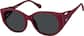 Angle view of Geometric Sunglasses T00341812 in Red thumbnail