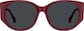 Front view of Geometric Sunglasses T00341812 in Red thumbnail