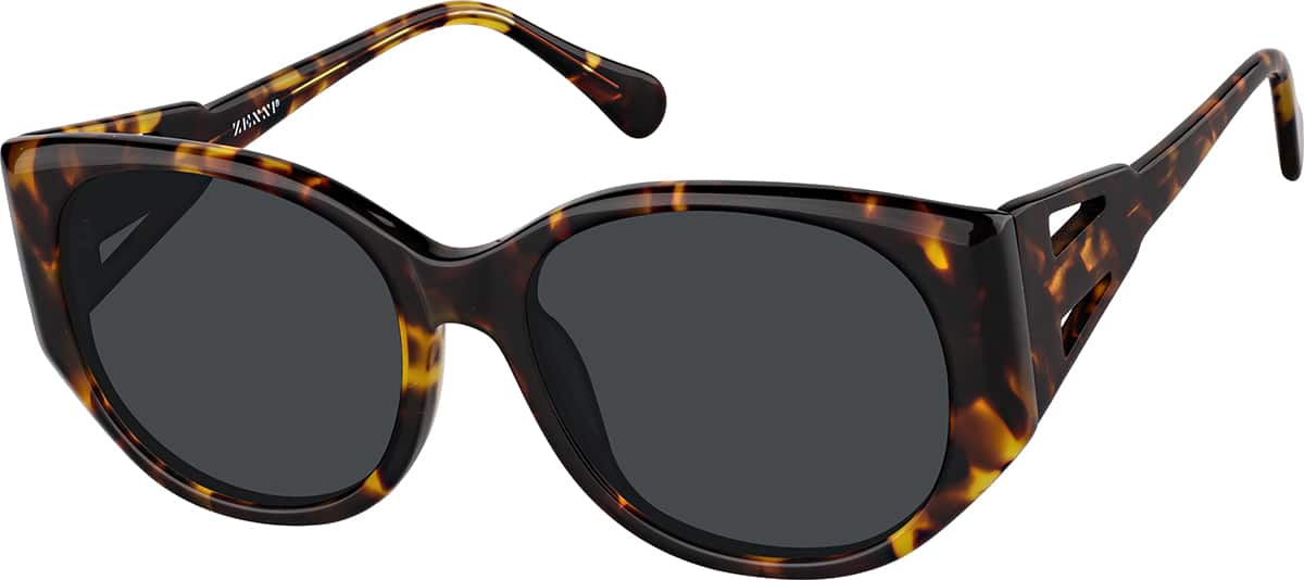 Angle view of Cat-eye Sunglasses T00342512 in Tortoiseshell