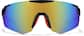 Front view of Wrap-Around Hiking Sunglasses T00822114 in Black and Gold Mirror thumbnail