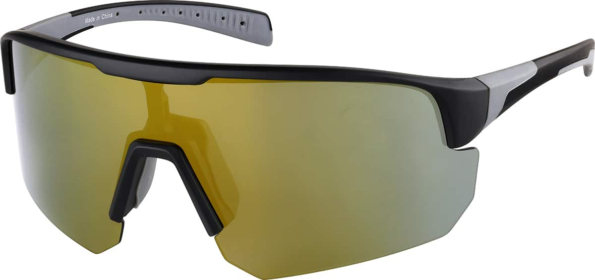 Angle view of Sport Polarized Sunglasses T01032115 in Black