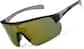 Angle view of Half Rim Wrap-Around Sunglasses T01032115 in Black with Gold Mirror thumbnail