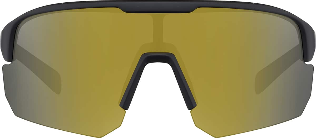 Front view of Sport Polarized Sunglasses T01032115 in Black